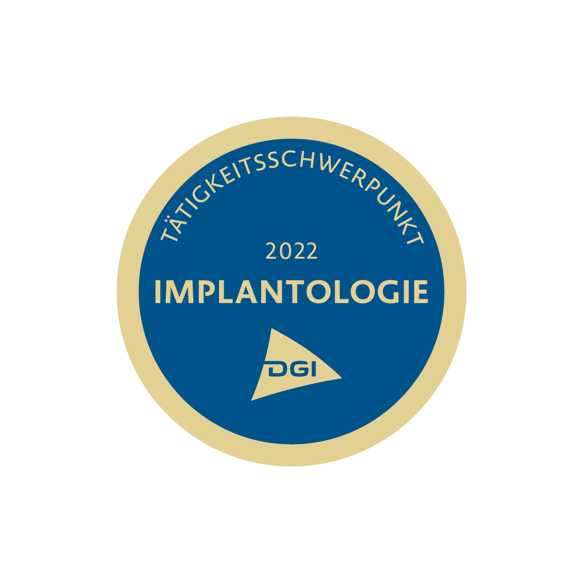 DGI Siegel für den Taetigkeitsschwerpunkt Implantologie