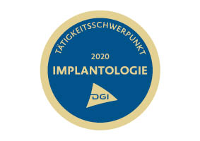 DGI Siegel für den Taetigkeitsschwerpunkt Implantologie