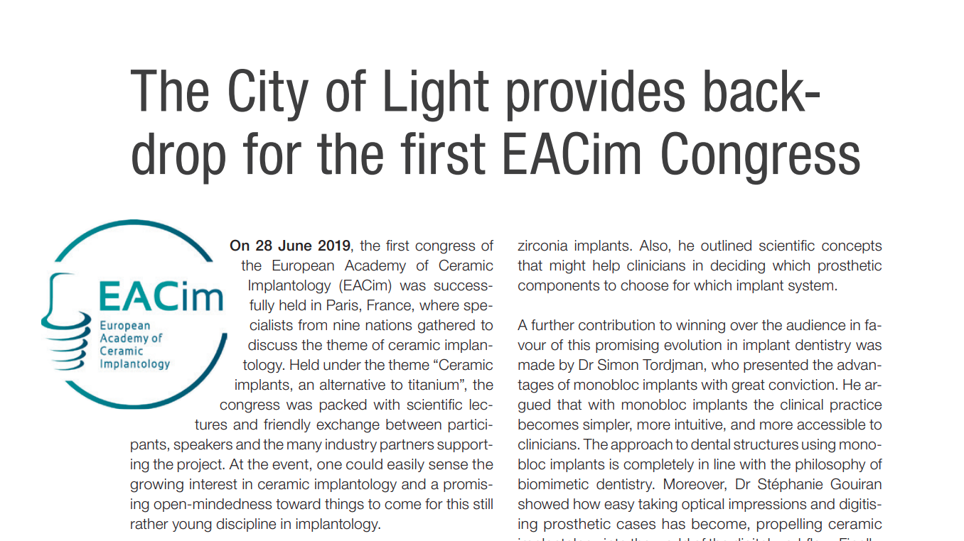 Juni 2019: EACim-Kongress in Paris.